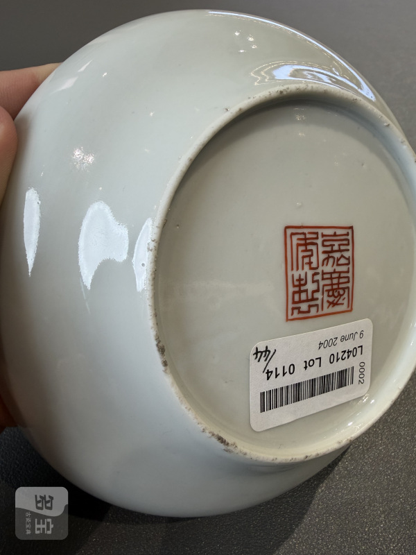 清嘉庆 粉彩鱼化龙图茶壶杯碟十三件 - 图29
